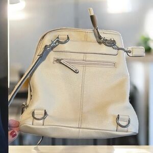 Clark’s Elegant Cream Leather Women's Bag